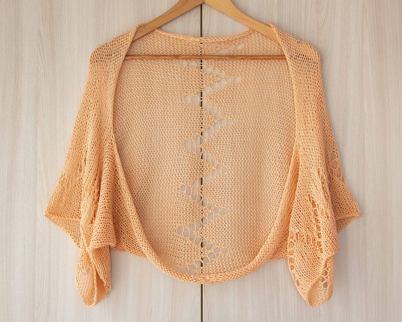 Lace Knit Bolero Jacket Summer Crochet Shrug Women Cotton | Etsy