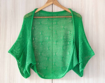 Open front bolero shrug green women bolero loose summer wrap crochet cotton crop cardigan summer sheer bolero lightweight jacket green wrap