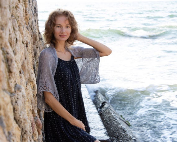 Plus Size Summer Bolero Shrug Oversize Women Shrug Hand Knit