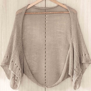 Light beige summer cardigan crochet bolero women crop sweater knit lace jacket shrug lightweight eco cotton wrap beach coverup boho knitwear