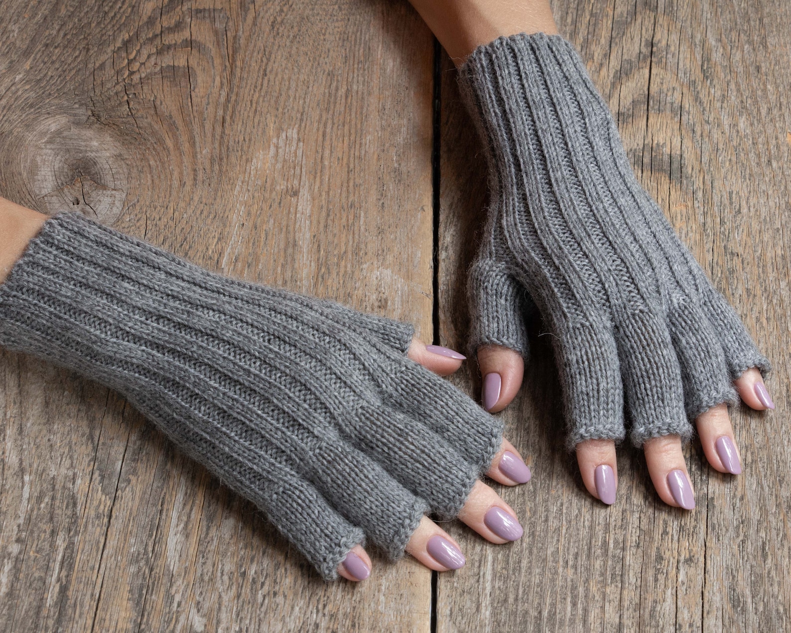 Soft wool gloves Winter knit gloves hand knit fingerless Etsy