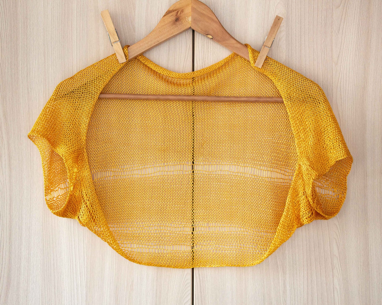 Size SM Knit metallic gold shrug women short sleeve bolero Etsy