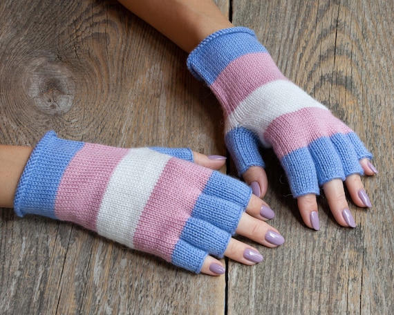 half finger white gloves