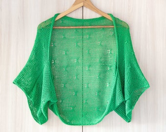 Open front bolero shrug green women bolero loose summer wrap crochet cotton crop cardigan summer sheer bolero lightweight jacket green wrap