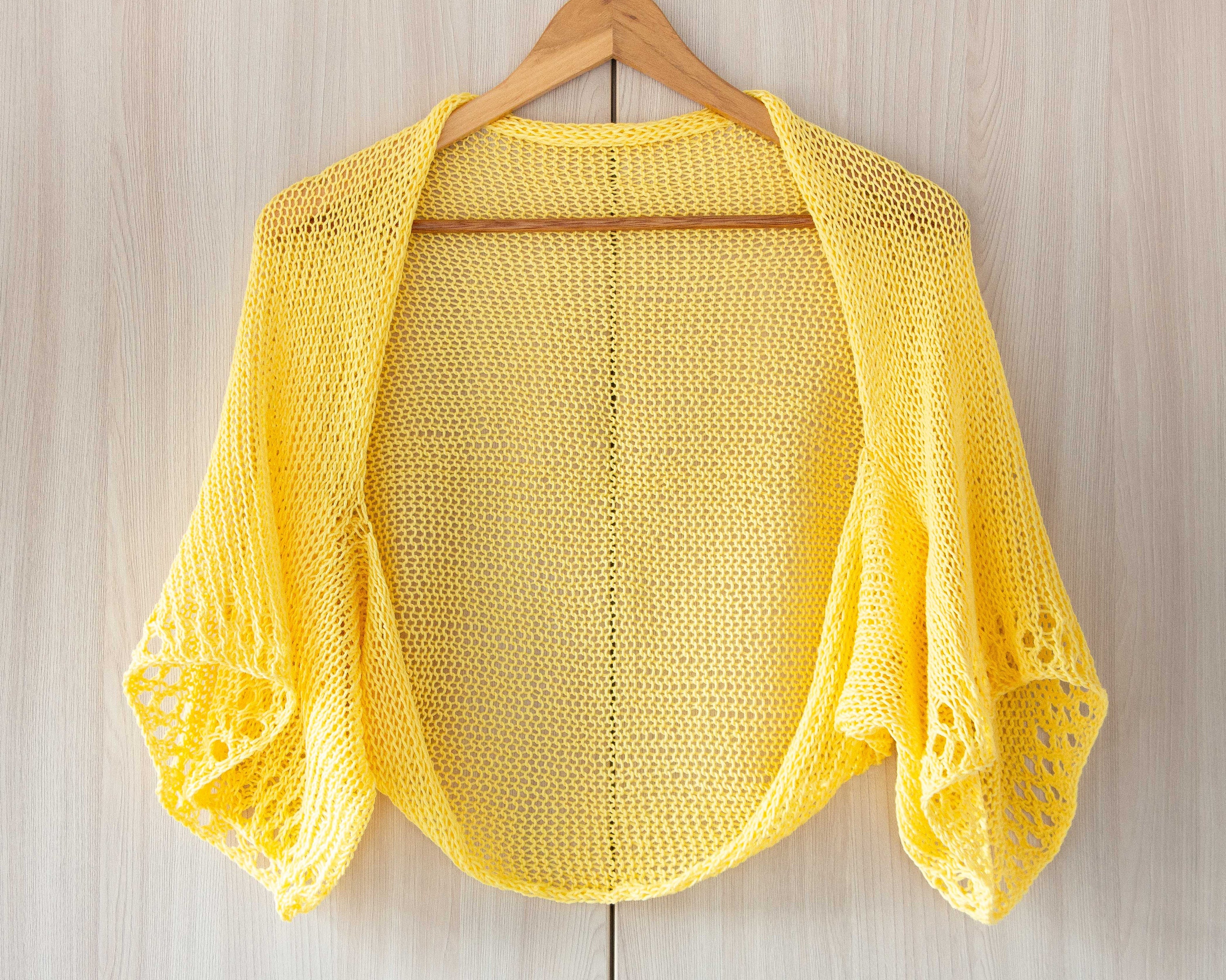 yellow plus size shrug