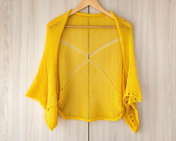 Desert Rose Loose Shrug Knit Crochet 