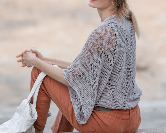 GRACE KARIN Woen's Casual Draped Open Front Cropped Cardigan Long