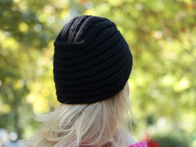 Black turban hat knitted turban hat wool turban hat womens Etsy
