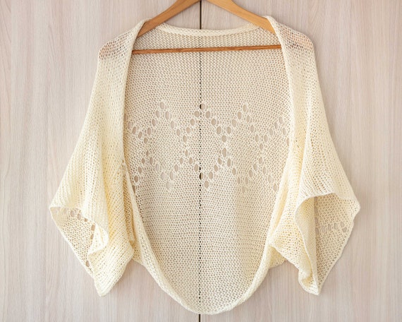 Raspberry Summer Shrug Handknit Bolero Womens Jacket Evening Dress