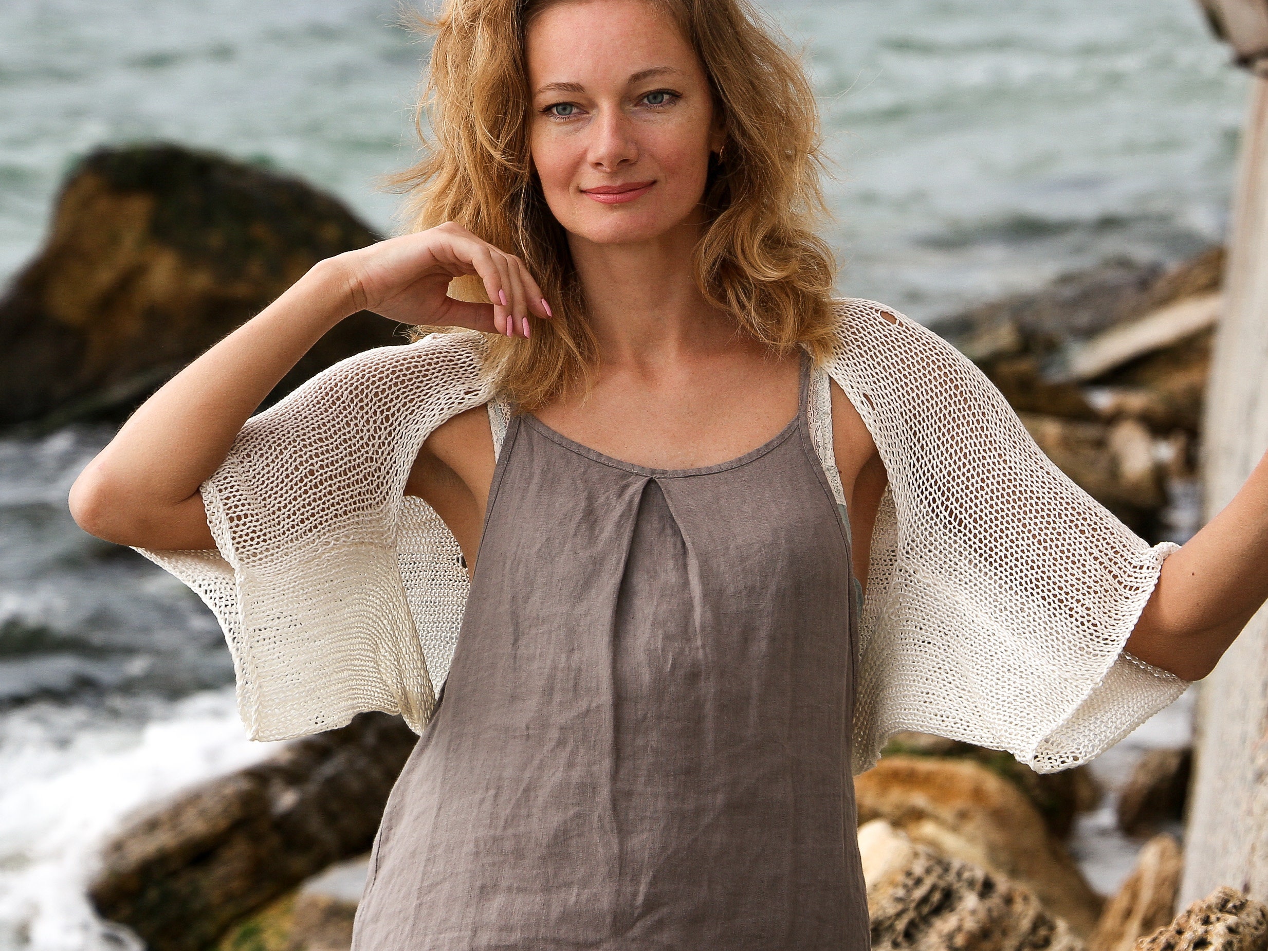Ivory top bolero cardigan