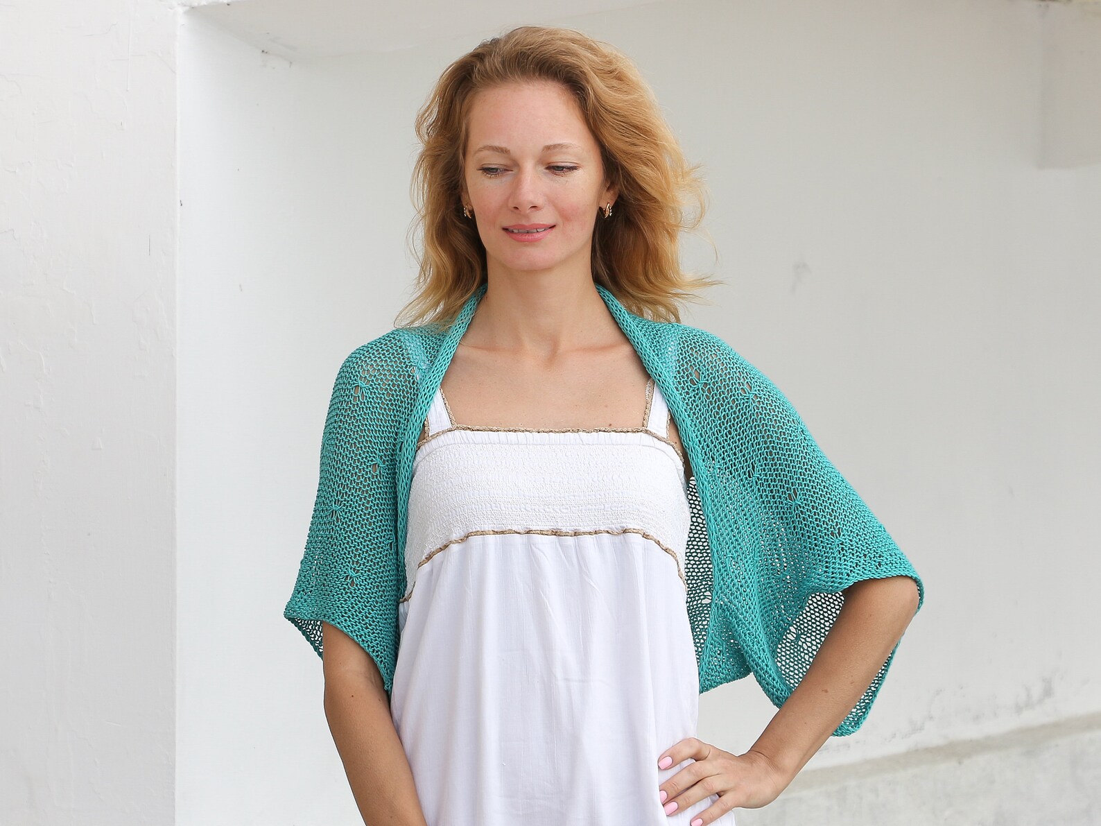 Lavender shrug bolero kimono sleeve bolero loose cotton shrug Etsy