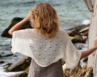 peach shrug cardigan