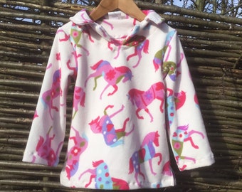 Handmade Pink Pony Fleece Children’s Jumper/Tunic