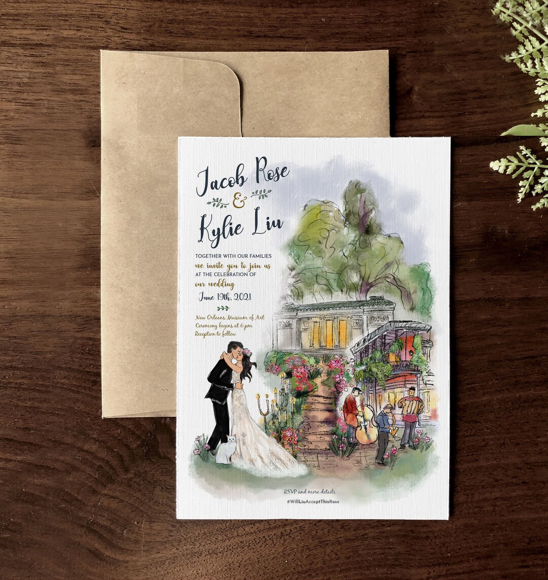 Custom Venue Illustration Wedding Invitation (digital File) - Etsy