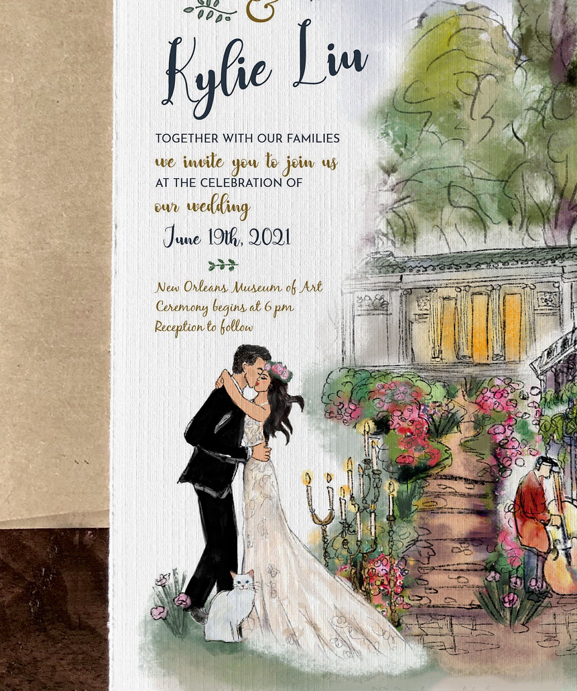 Custom Venue Illustration Wedding Invitation (digital File) - Etsy