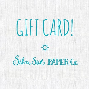 Buono regalo Silver Sun Paper Co - Buono regalo - Illustrazione personalizzata della casa - Buono regalo per QUALSIASI articolo nel negozio! Buono regalo Etsy