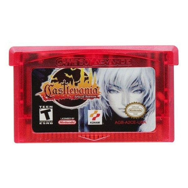 Castlevania Aria of Sorrow Recolor version GBA cartridge for Game Boy Advance Color Remaster Restoration