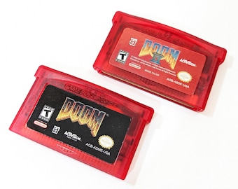 Doom and Doom II 2 Restored PC Conversions GBA cartridges for Game Boy Advance