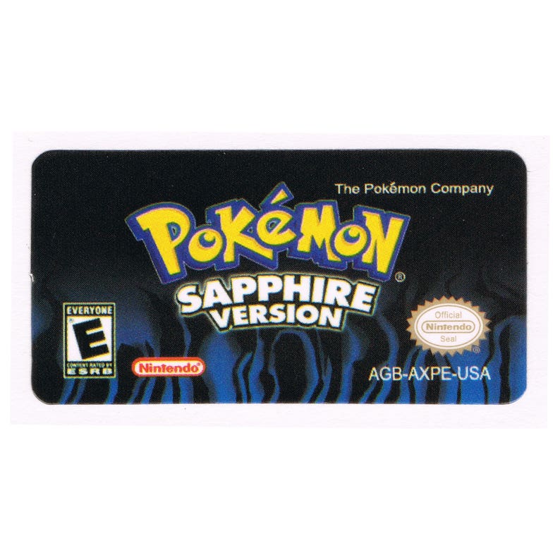 Pokemon GBA Replacement Game Labels Stickers Gameboy Advance Etsy