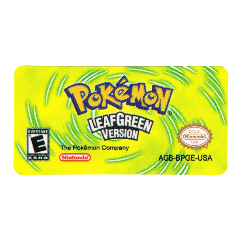 Pokemon GBA Replacement Game Labels Stickers Gameboy Advance | Etsy