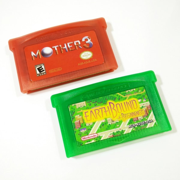 Mother 3 and Earthbound English GBA cartridges for Game Boy Advance Mother 1+2