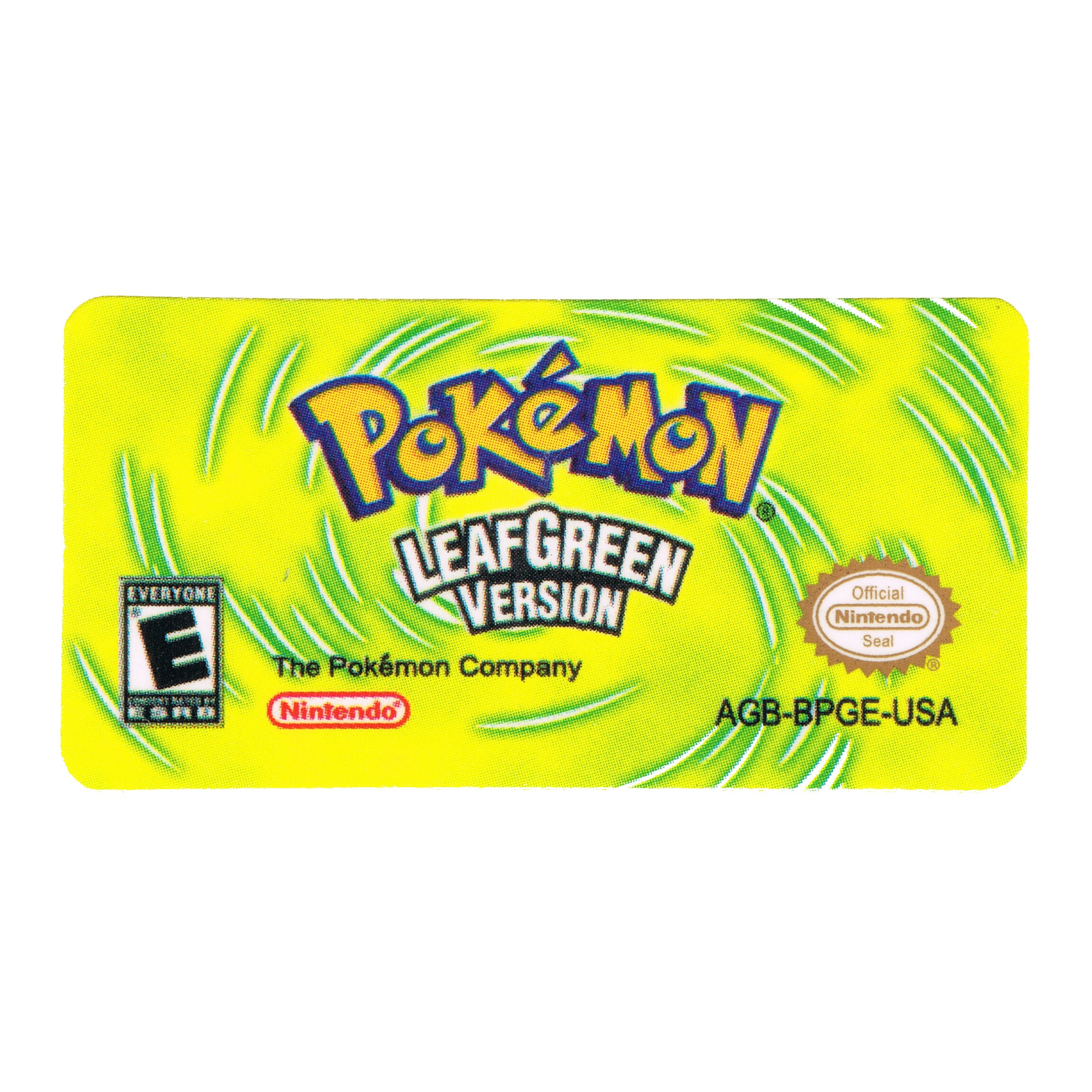 Pokemon LeafGreen GBA Label Sticker Replacement for Gameboy | Etsy
