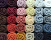 Neutral and Brown Palette, 30 Shades, Doll, Portrait and Animal Felting Wool, Carded Eco Lambswool