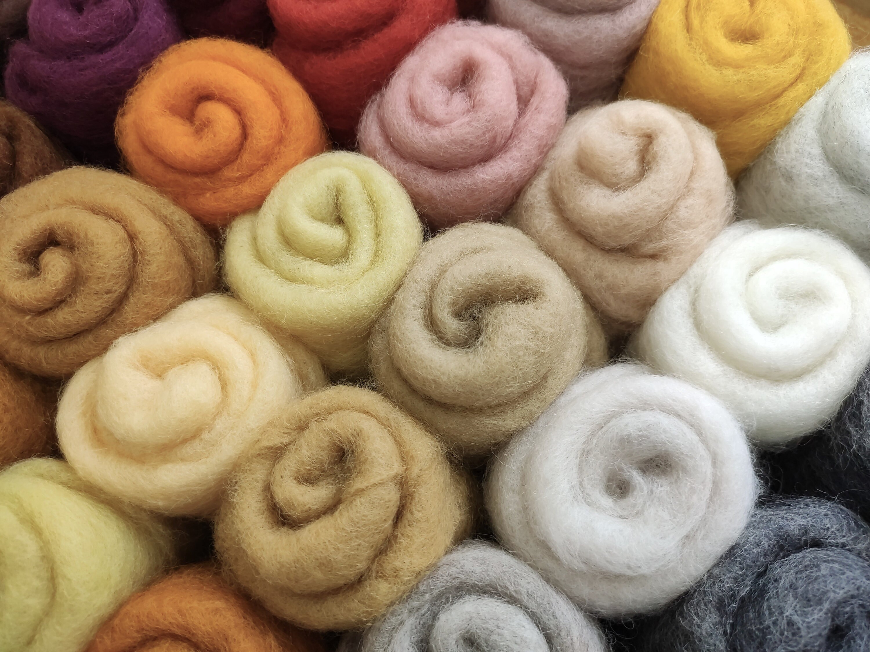 40 Color Brown and Neutral Assortment Carded Lambswool Eco Etsy