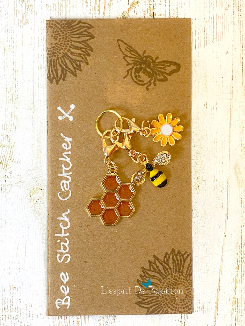 bumble been- bee Bee charms enamelled bee charms progress keepers crochet stitch marker knitting honey bee