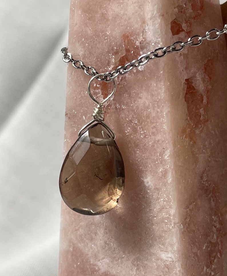 Smoky Quartz Pendant Necklace
