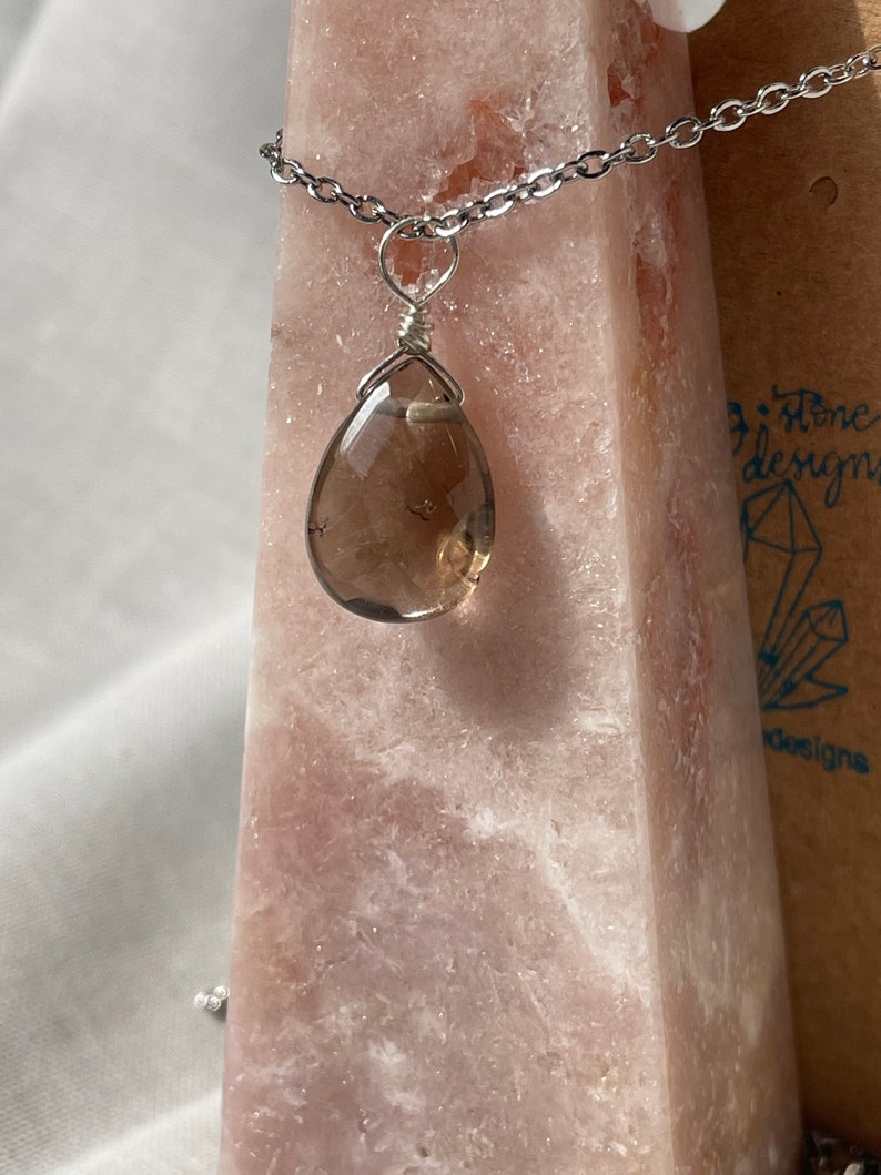 Smoky Quartz Pendant Necklace