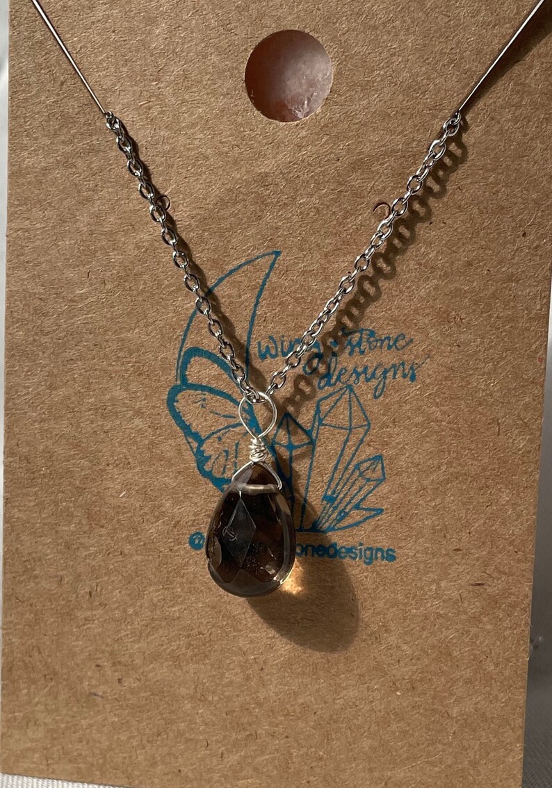 Smoky Quartz Pendant Necklace