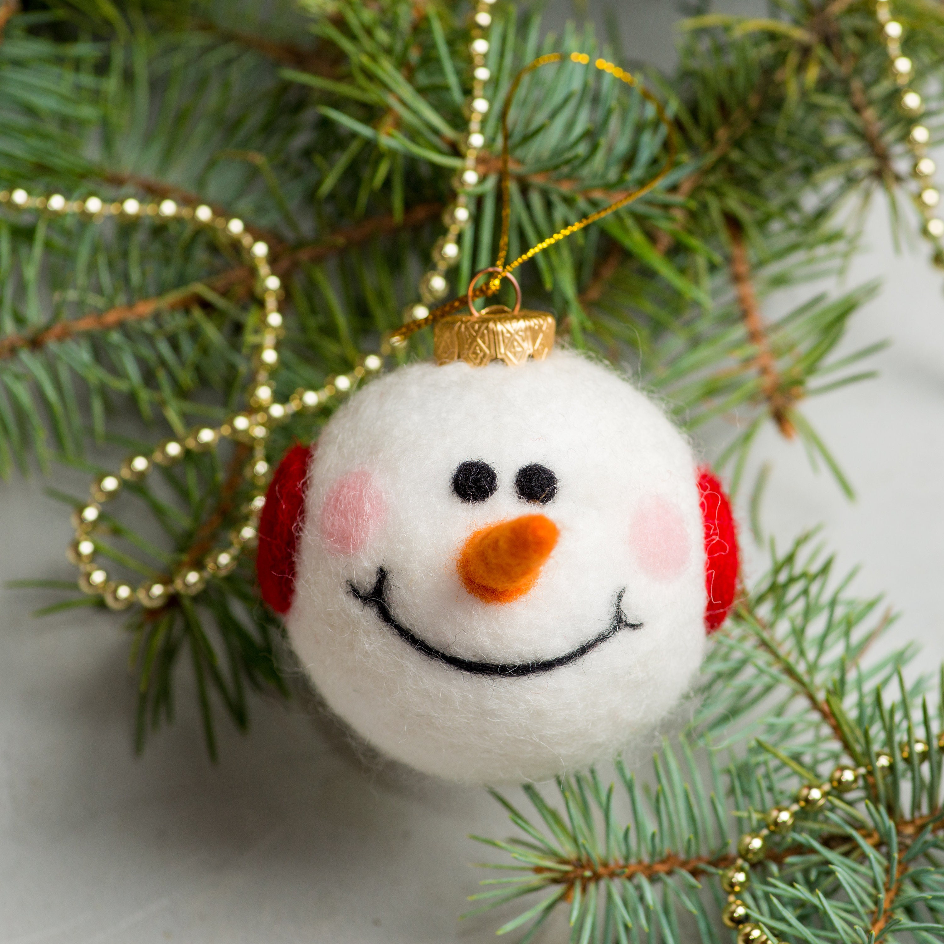 Weihnachten Filzen Kit Schneemann Nadel Filzen Kit Nadel Etsy