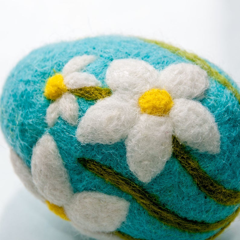 Easter Egg blue ornament Easter holiday home decor Natural Etsy