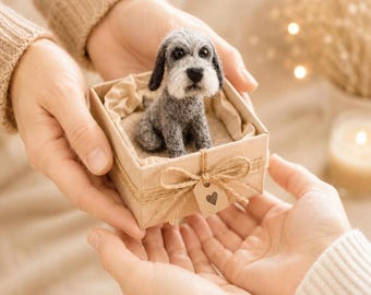 Custom Needle Felted Irish Wolfhound, Wool Dog Miniature from Photo