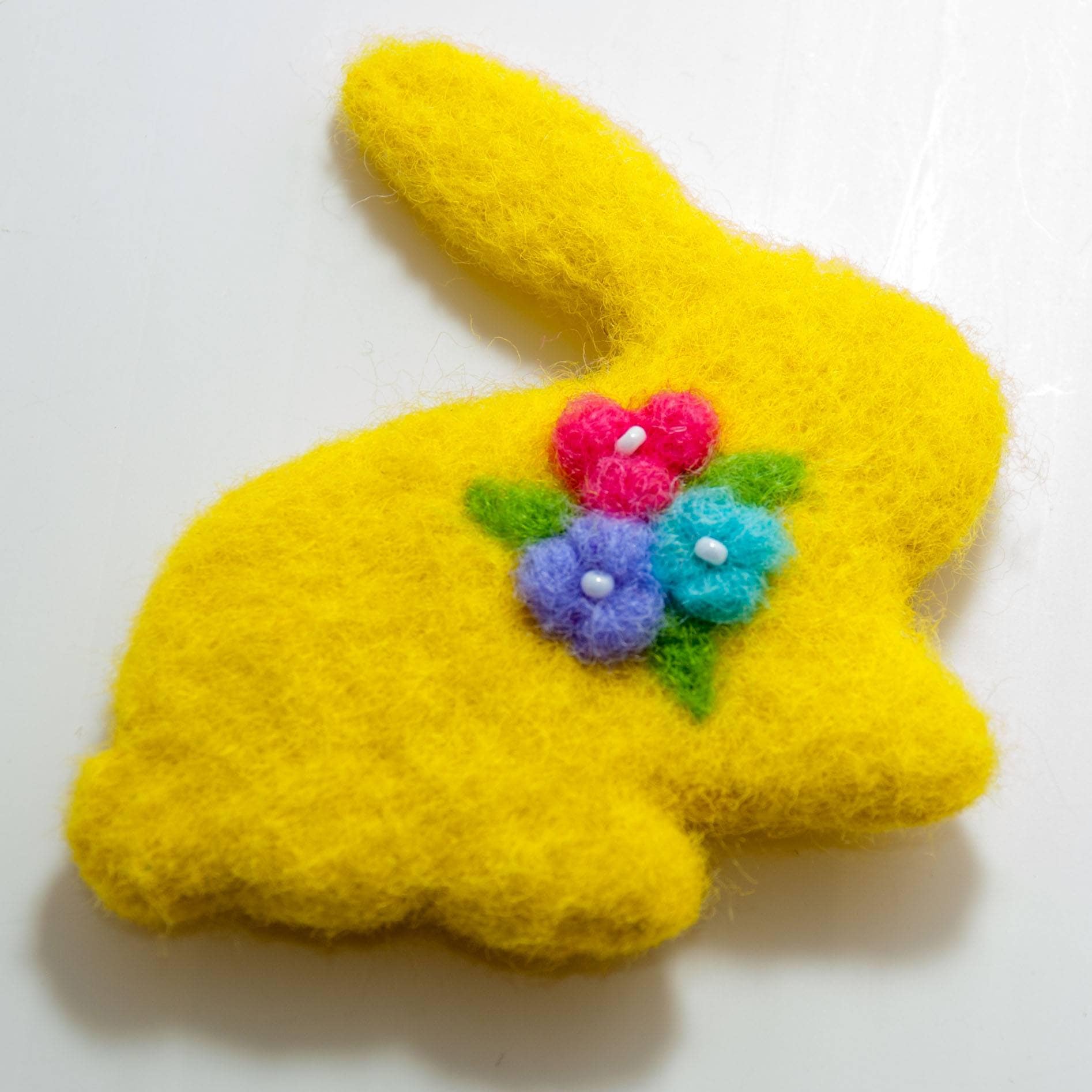 Wool bunny brooch 3 Colour choice Merino wool rabbit pin Etsy