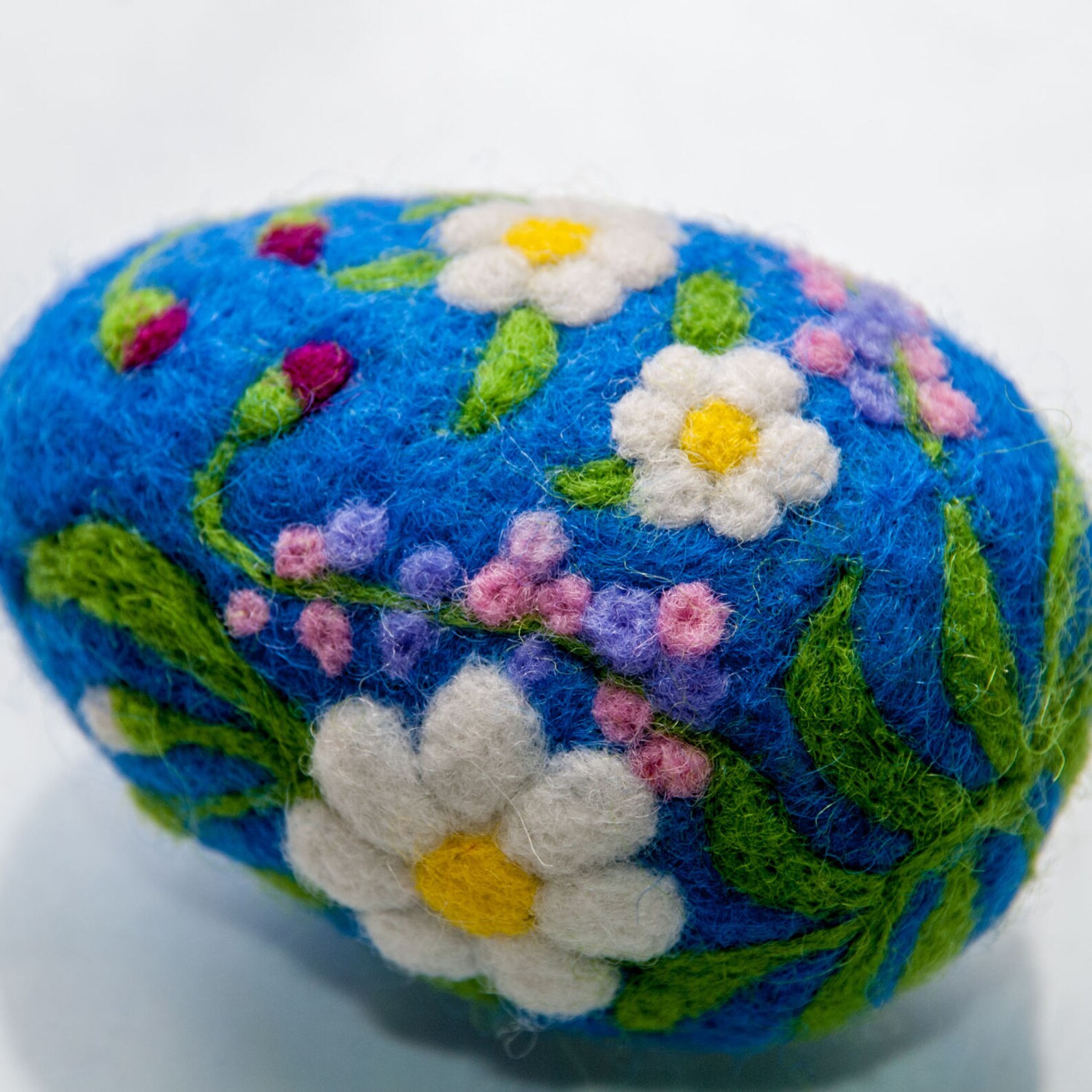 Easter egg Easter wool decor Needle Felted Egg with Wooden Etsy