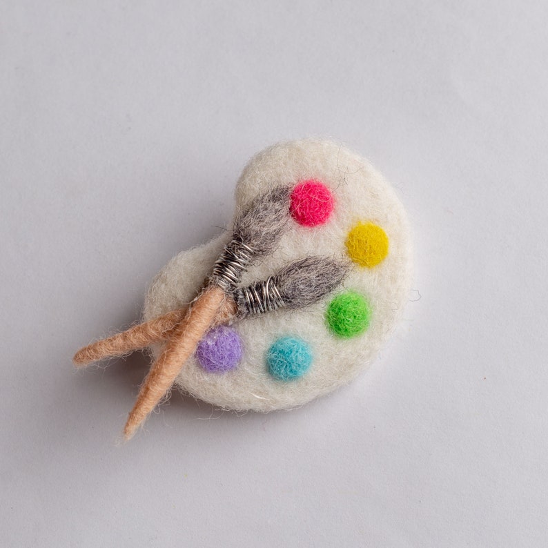 Paint Palette Brooch Etsy