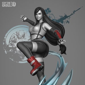 Tifa Lockhart / Final Fantasy VII / Guerreira Guerreira de Videogame ∞ Figura de Resina ∞ Modelo ∞ Escultura ∞ Estátua ∞ Decoração