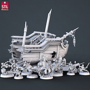 Pirate Pack Scenography / Sunken ship Barrel Island Rudder Desk Cannon 32mm Tabletop Games ∞ D&D Dungeons and Dragons  Wargaming  Pathfinder