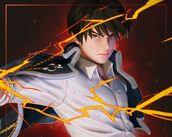Roy Mustang / Fullmetal Alchemist / Alchimista del Fuoco / Anime Manga ∞ Statuetta in resina ∞ Modello ∞ Scultura ∞ Statua ∞ Decorazione ∞ Dipinto
