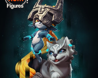 Midna / Twilight Princess / Legend of Zelda / Princess Videogame ∞ Resin Figure ∞ Model ∞ Sculpture ∞ Statue ∞ Decoration ∞ To Paint