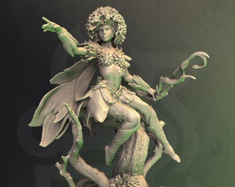 Dryad Forest Fairy Fey Miniature 28mm 32mm 75mm ∞ Tabletop Games ∞ D&D Dungeons and Dragons ∞ Wargaming ∞ Pathfinder