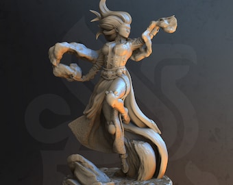 Elf Half-elf Tovenares Magiër Heks Spreukmeester Arcane 28mm 32mm 75mm ∞ Tafelspellen ∞ DnD Dungeons and Dragons ∞ Pathfinder