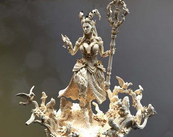 Goddess of Nature Satyr Faun Celestial Fae / 28 32 75 mm ∞ Tabletop Games∞ DnD Dungeons and Dragons ∞ Wargaming ∞ Pathfinder