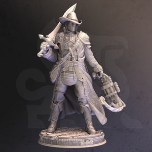 Vampire Hunter Inquisidor Gunman Fighter Miniature 28/32mm 75mm ∞ Tabletop Games∞ DnD Dungeons and Dragons ∞ Wargaming ∞ Pathfinder