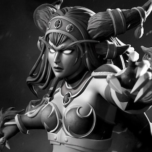 Alexstrasza / World of Warcraft / WoW / Female Elf Dragon Queen Guardian ∞ Resin Figure ∞ Model ∞ Sculpture ∞ Statue ∞ Decoration ∞ To Paint