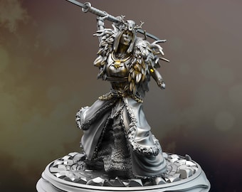 Female Godess Druid Shaman Medicine-woman Ranger Wild 28/32mm 75mm ∞ Tabletop Games∞ DnD Dungeons and Dragons ∞ Wargaming ∞ Pathfinder