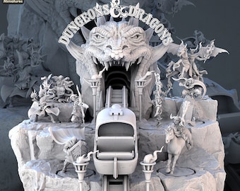 DnD Tribute Diorama / Anime Cartoon 80 Cult ∞ Tabletop D&D Dungeons and Dragons  Wargaming  Pathfinder