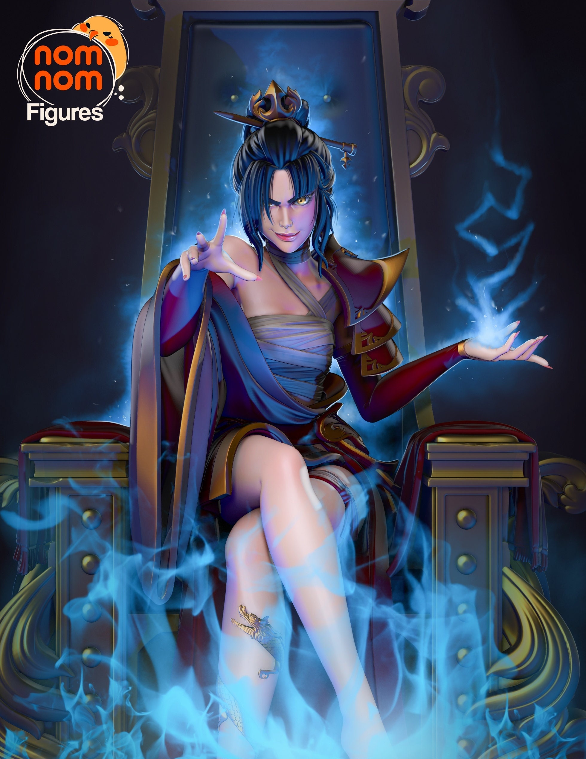 Prinzessin Azula  Avatar  The Last Airbender  Feuer  Kriegerin Zauberin  Anime Modell Skulptur Statue Dekoration Farbe - Etsy.de
